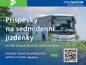 Příspěvek na sedmidenní jízdenky ve Veřejné dopravě Vysočiny
