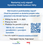 Nastartuj svůj nápad! Vysočina hledá budoucí lídry
