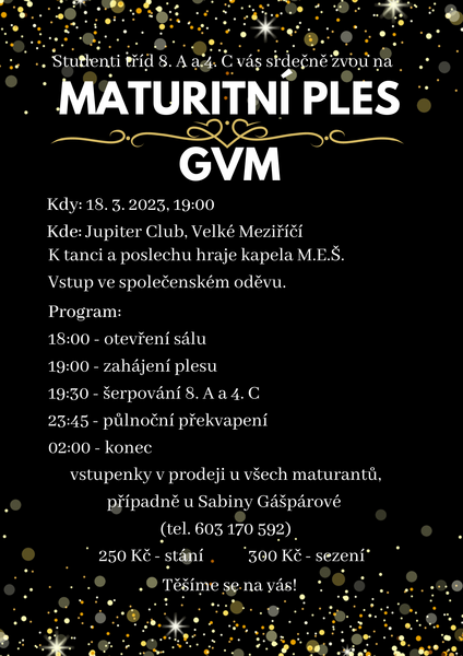 Maturitní ples GVM