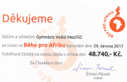 Běh pro Afriku 2017