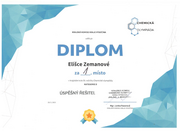 Eliška Zemanová - vítězka krajského kola Chemické olympiády